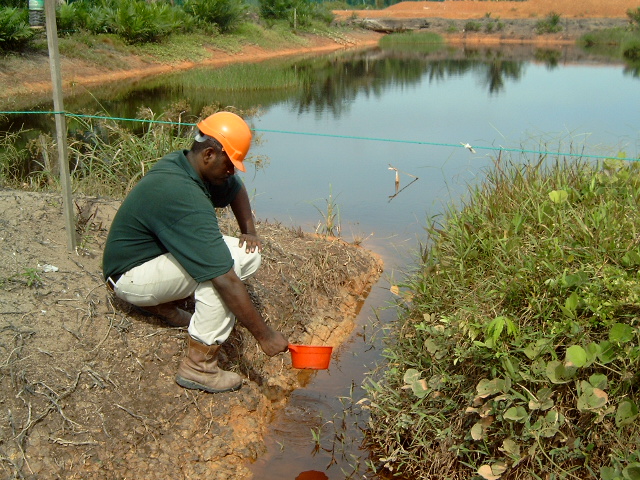 water testing, water quality, oxidation pond